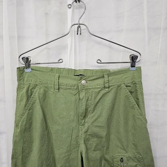 Forever 21 Olive Green Cargo Pants Gorpcore Hiking Utility L - Picture 3 of 12